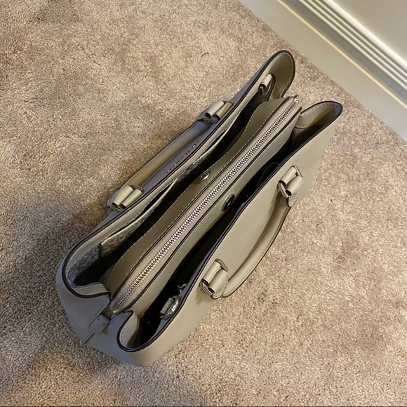 Michael Kors Savannah Large Saffiano Leather Satchel in Cement - Picture 3 of 5